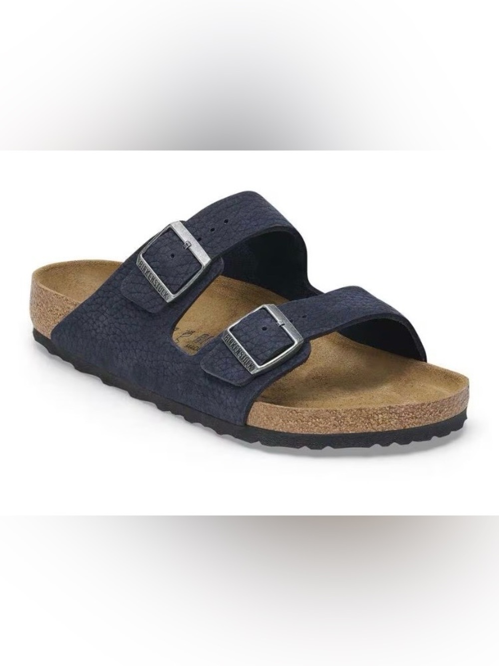 Birkenstock Men’s Arizona Nubuck Leather in Midnight Blue (US 11-11.5, EU 44)